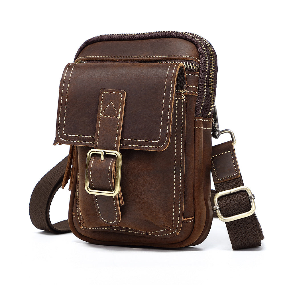 Sac en cuir véritable en cuir pour hommes Cowhide Durable