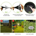 4Pcs Solar Powered Ground Light Outdoor IP65 Imperméable Entered In-Ground Lampe décorative P