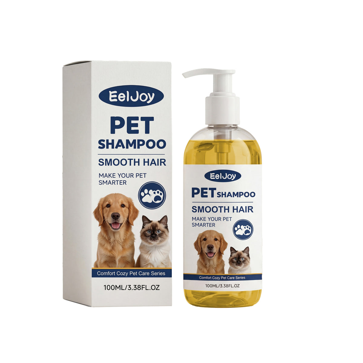 Eeljoy Pet Coconut Oil Shampooing Nettoie doucement les cheveux des animaux