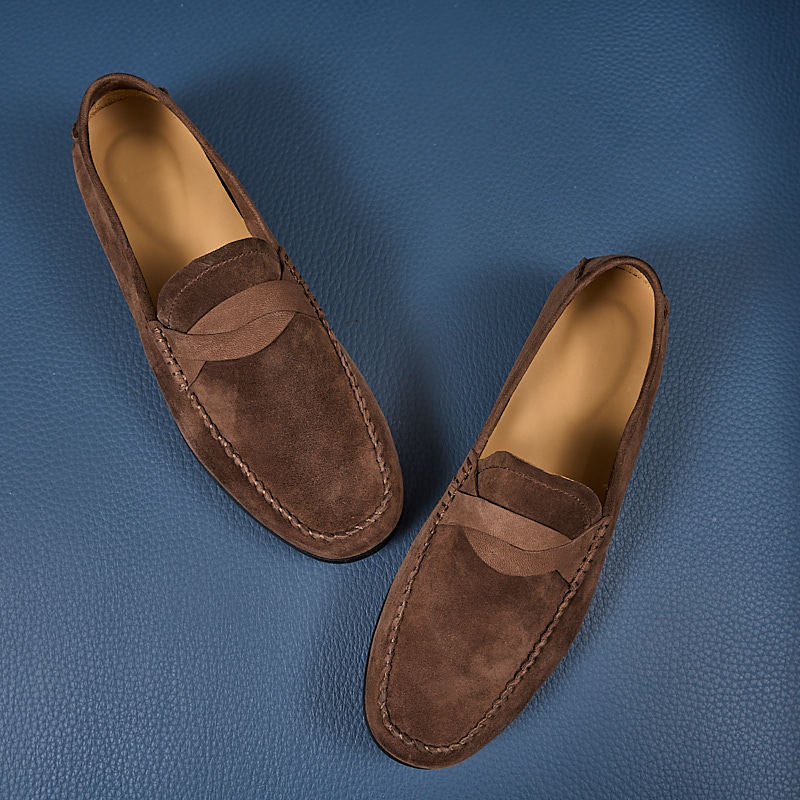 Pull-on Old-money-style Casual Chaussures respirantes en cuir
