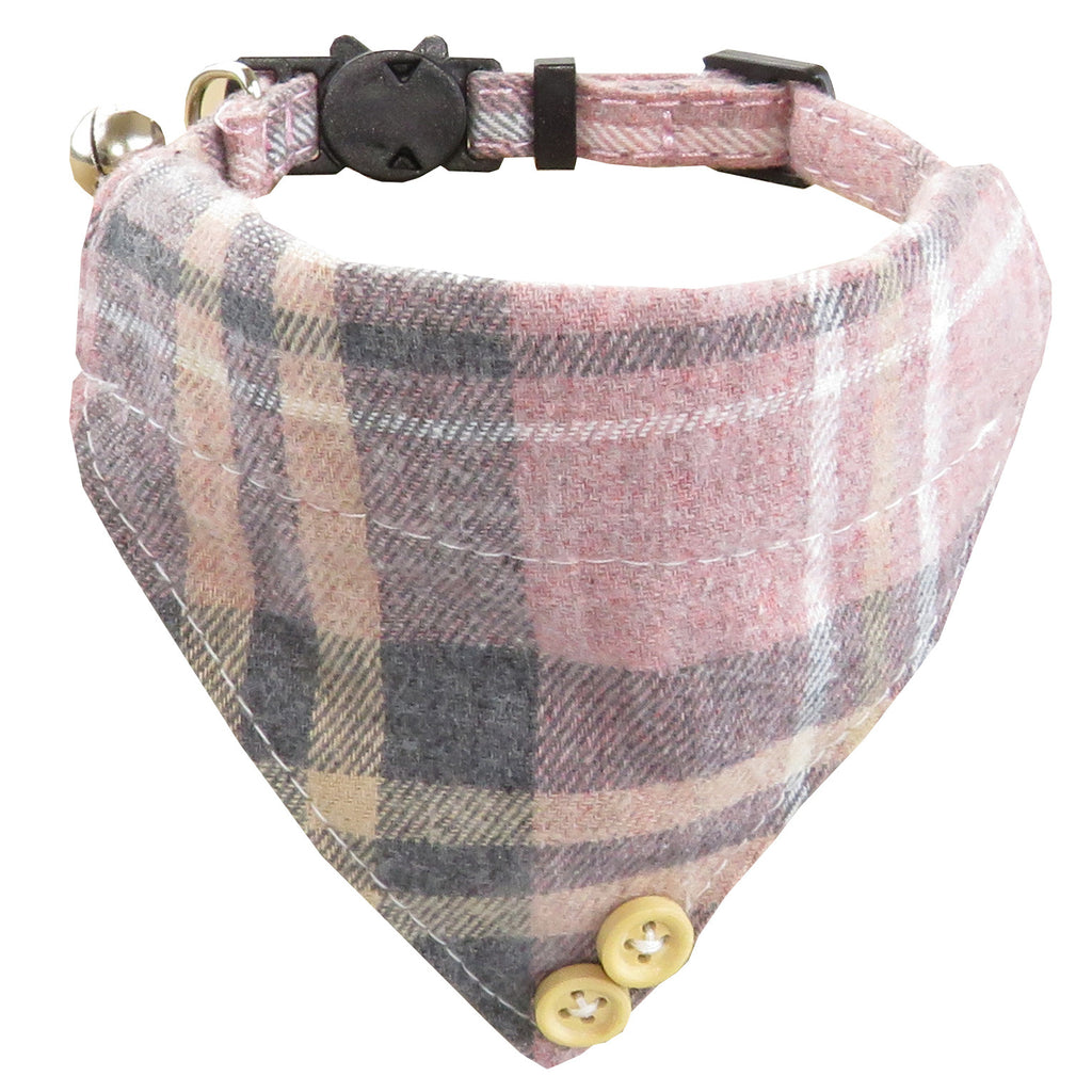Bow Tie Cat Collar Bandana Breakaway Pet Collar Bandana avec Classic Plaid réglable Cat