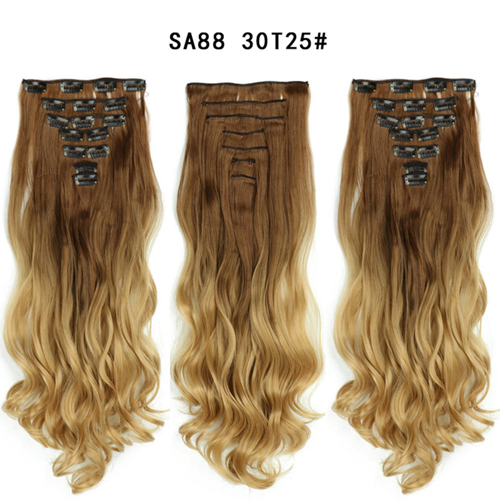 Long cheveux bouclés Rideau de soie haute température