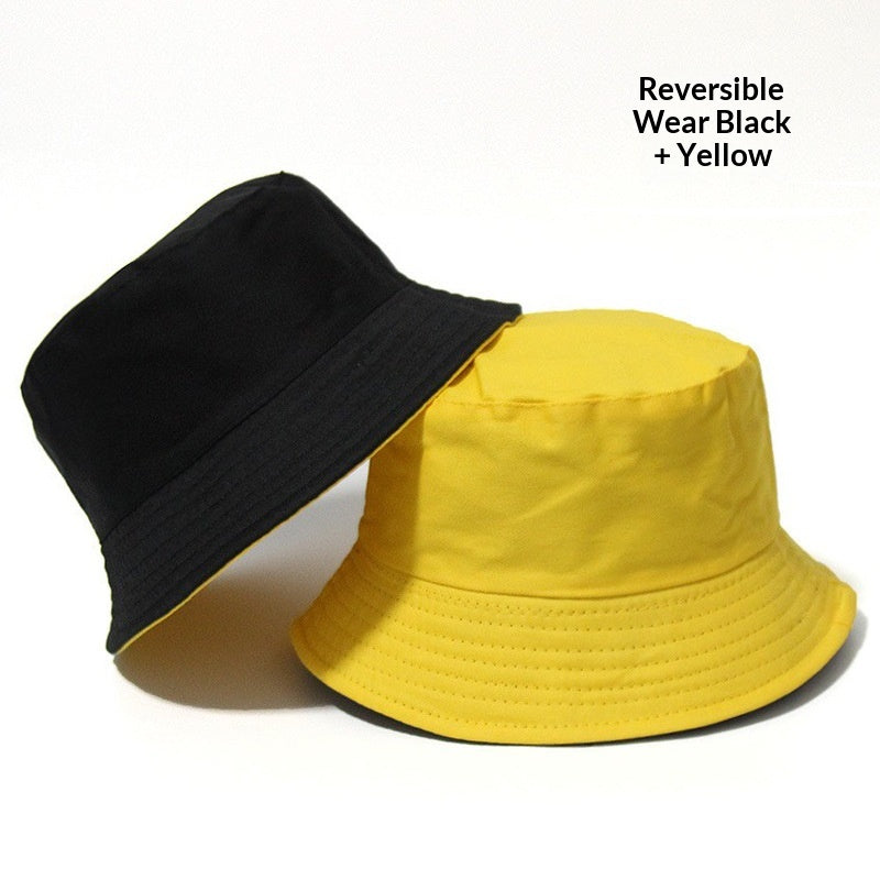 En stock Chapeau de pêcheur double face avec impression en option ou broderie