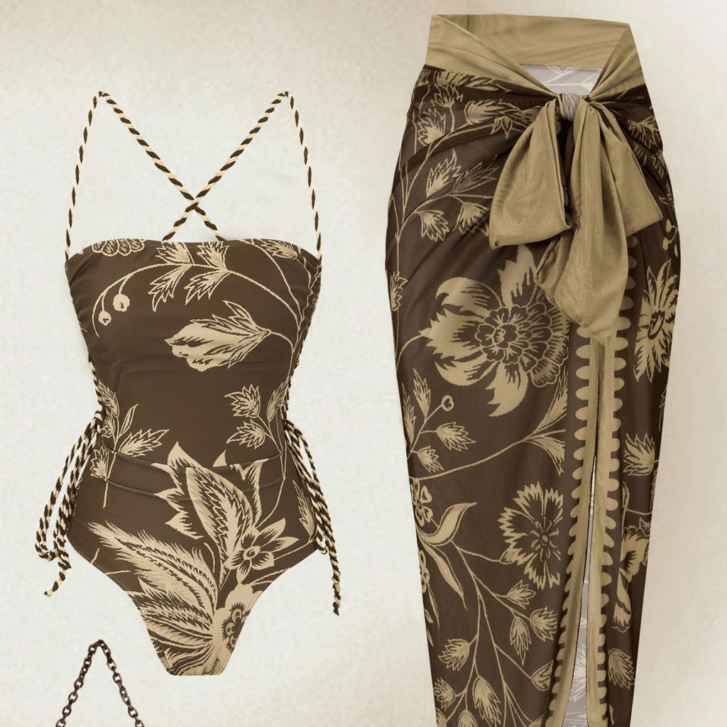 Ensemble de maillot de bain et robe de plage pour femmes