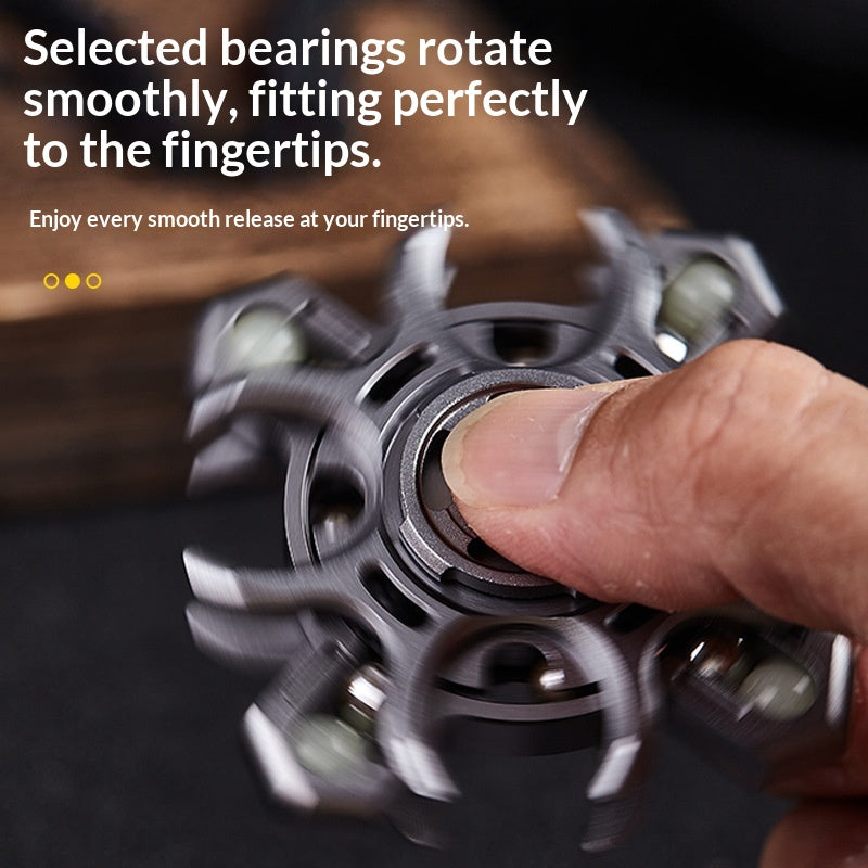 Jouet interactif en alliage d'aluminium spinner Fidget Stress-Relief