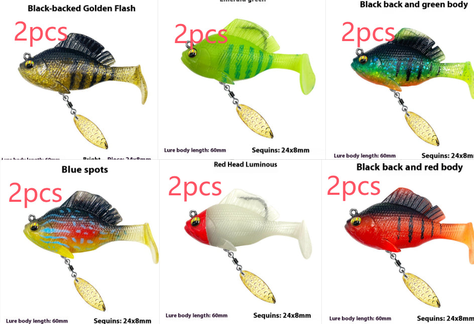 Sequins rotatifs T Tail Topmouth Culter Bass Mandarin Poissons Aile