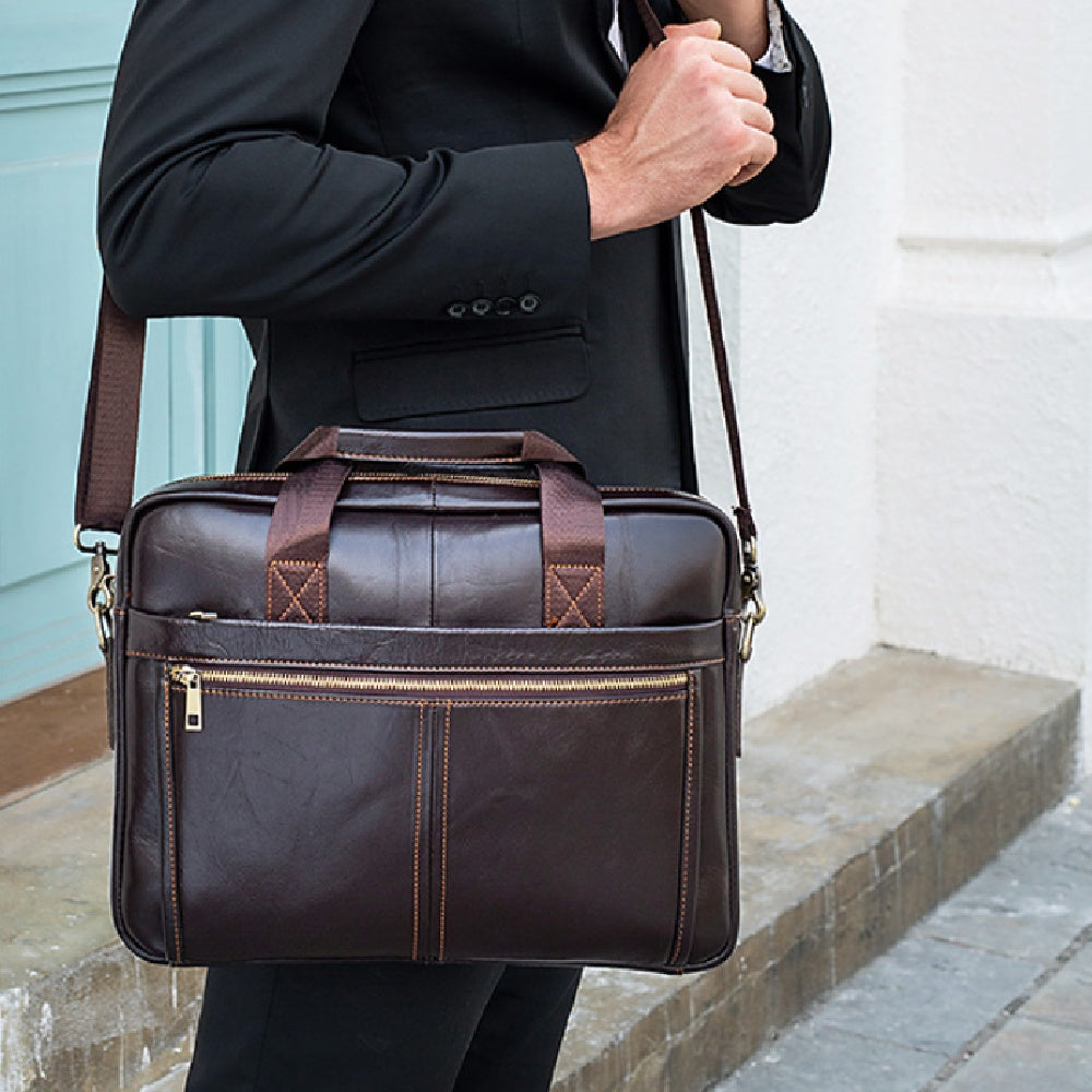 Personnalité mode Sac à main Cowhide de première couche pour hommes