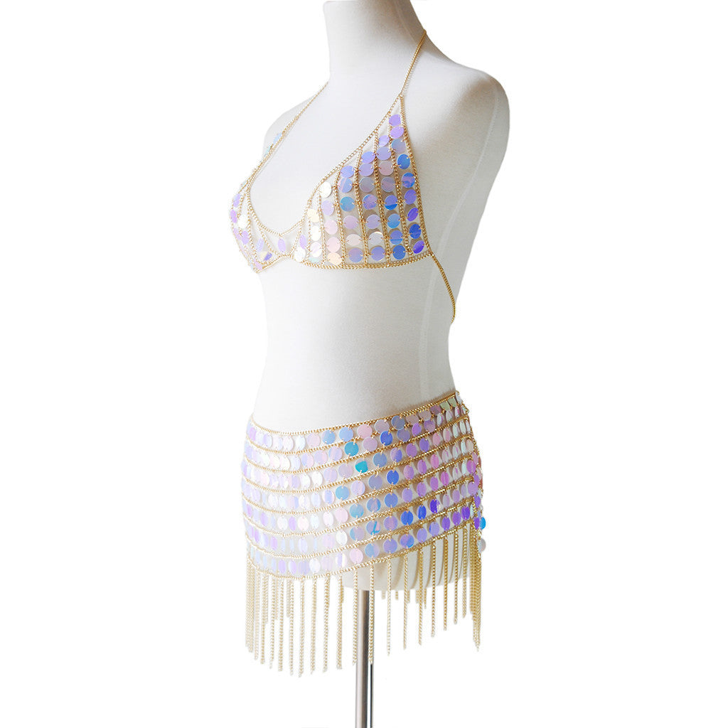 Déguisement glorieuse robe de paillette