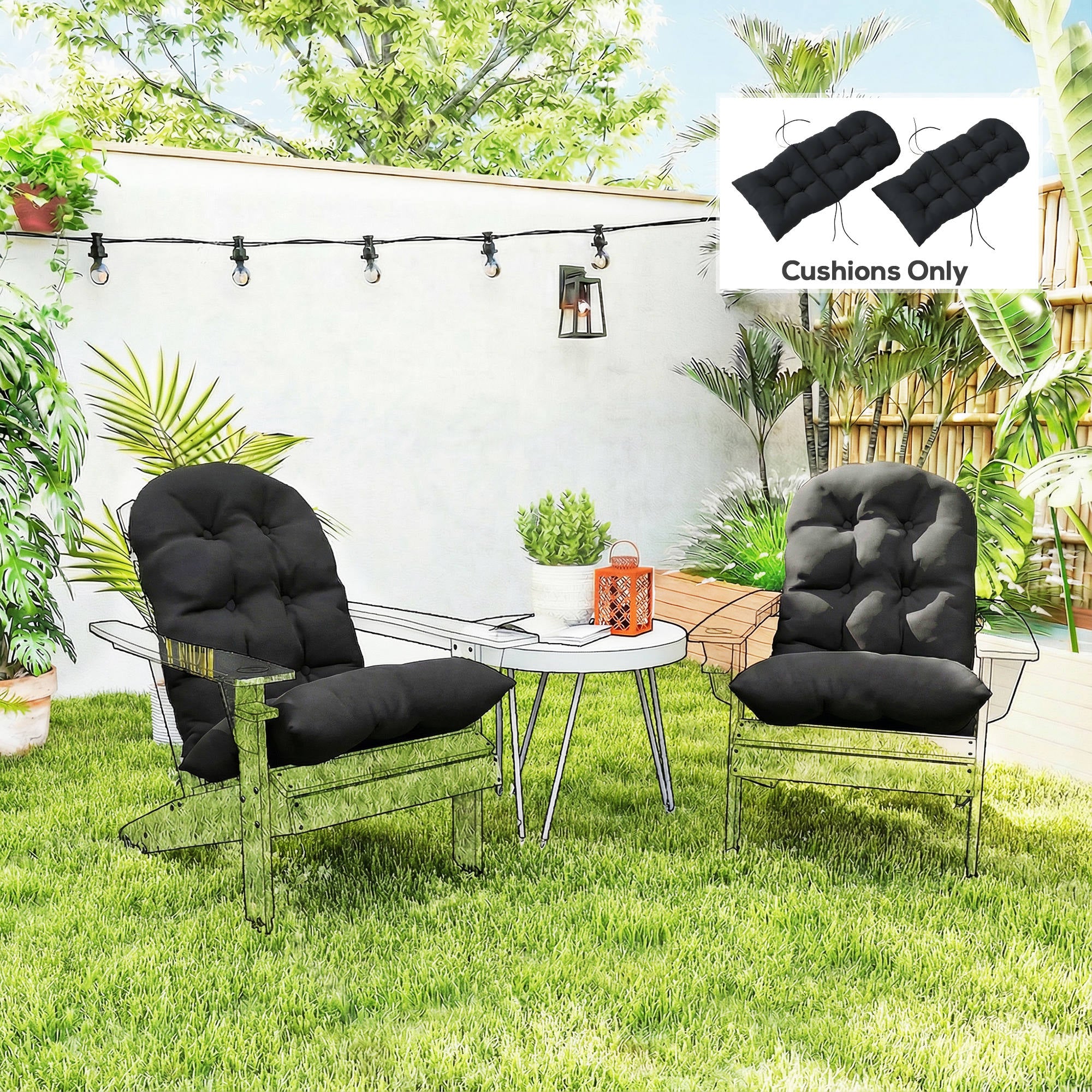 Coussins extérieurs de chaise Adirondack Set de 2