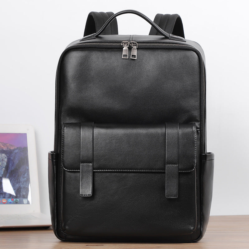 Sac à dos en cuir pour hommes de grande capacité