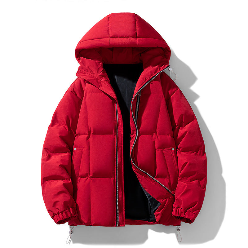 Manteau de coton pour homme simple de couleur solide de mode