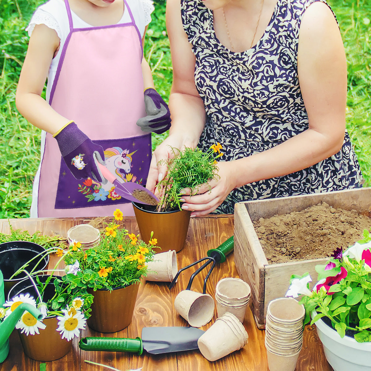 Unicorn Gardening Tool Set with Apron