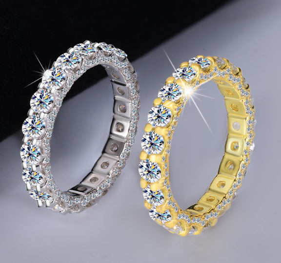 Anneau de Moissanite en Argent Sterling pour femmes