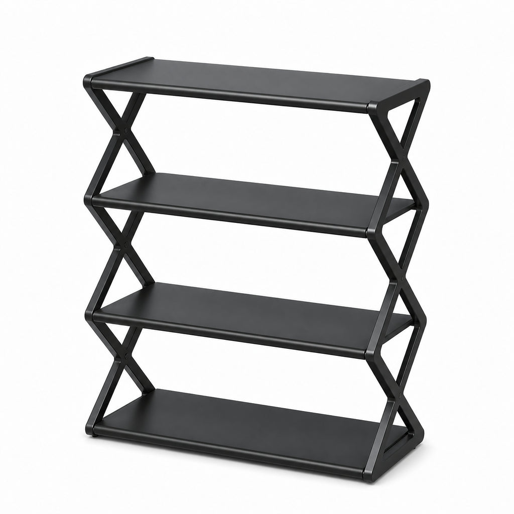 Raquette à quatre rangées de chaussures Narrow - Organisateur de chaussures simple pour la maison