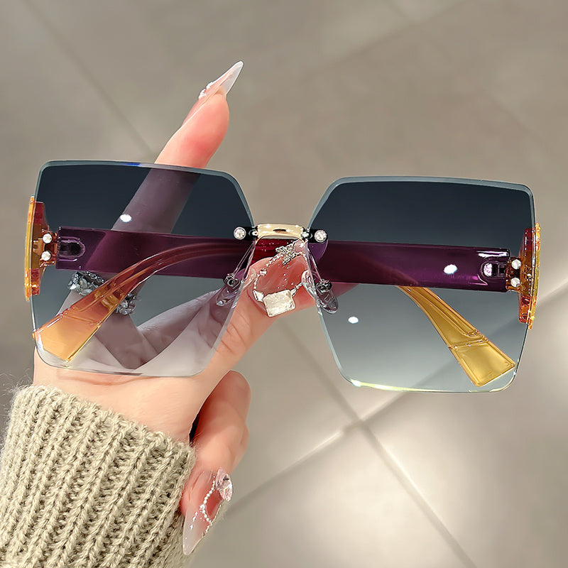 Femmes Lunettes de soleil carrées de surdimension
