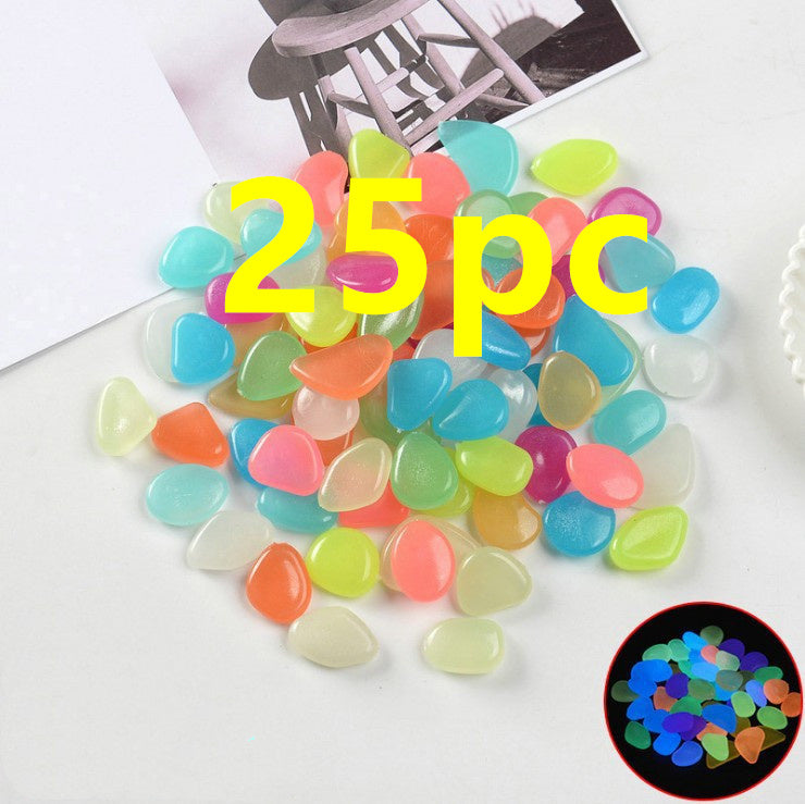 Pierres lumineuses Aquarium fluorescent Pebbles Fish Tank Jardin Pierres lumineuses