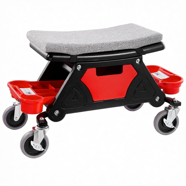 Tabouret mécanique roulant de 300 LBS avec 4pouces Roues