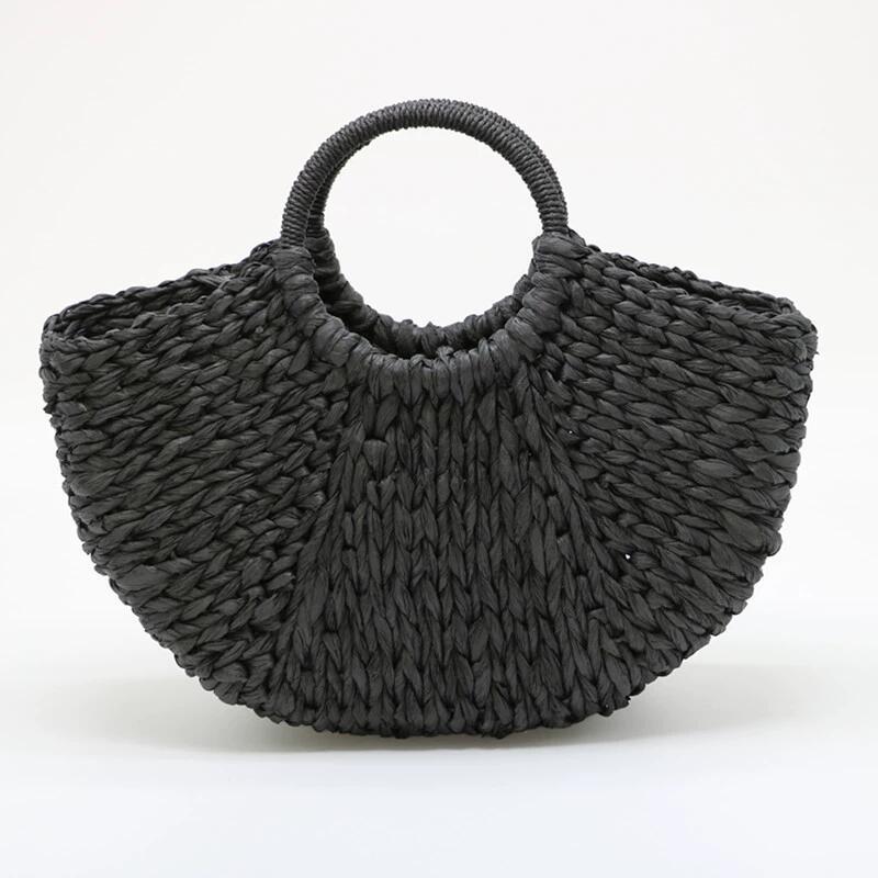 Sac à bandoulière tissé à la main avec double paille