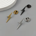 Broch plat en forme de foudre
