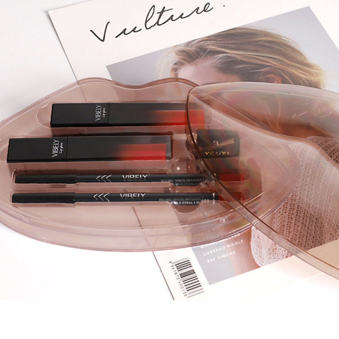Linge de lèvre nu mat et lip Gloss Set