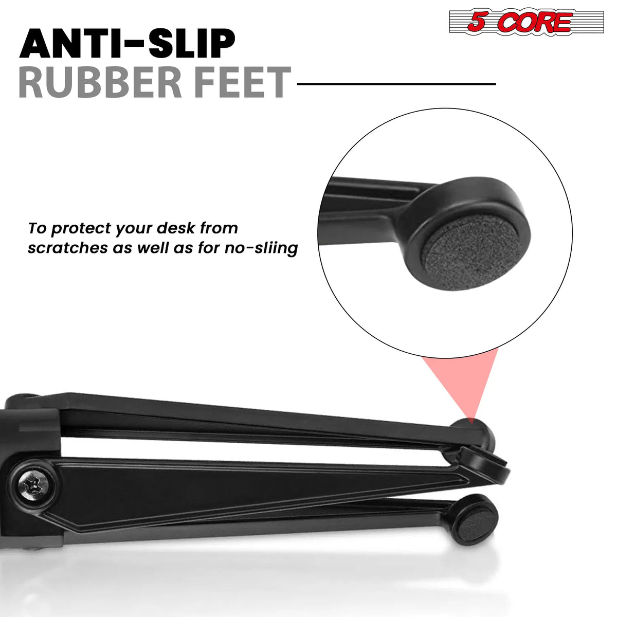 5 supports de microphone de bureau réglables de bureau Mic de bureau de base