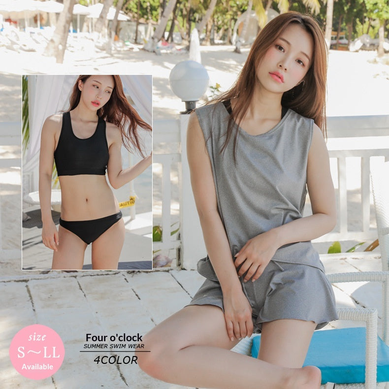 Maillot de bain de plage Ensemble de quatre pièces Maillot de bain