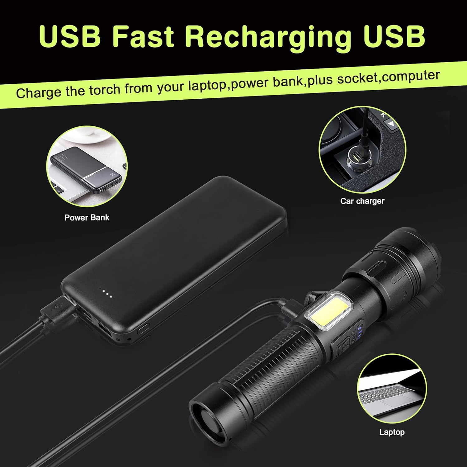 Torche rechargeable LED 10