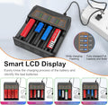 Chargeur de batterie intelligent LED 4-Slot USB pour batterie rechargeable AA AAA Nimh 18650