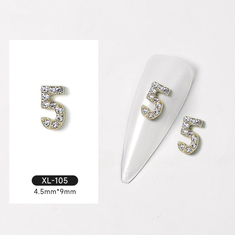 3D Explosion numérique or ongles bijoux accessoires diamant