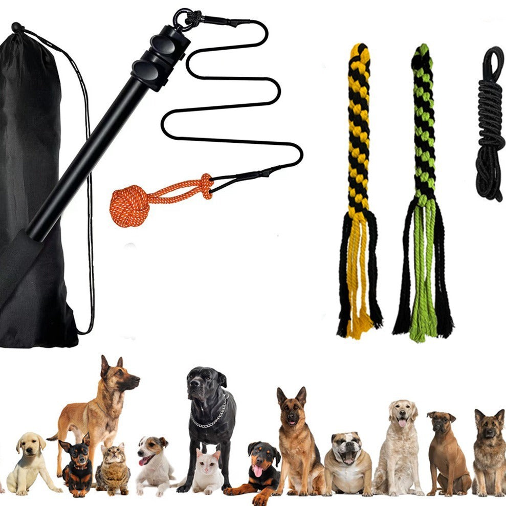 Bâton télescopique chien Teasing Rod Toy Pet