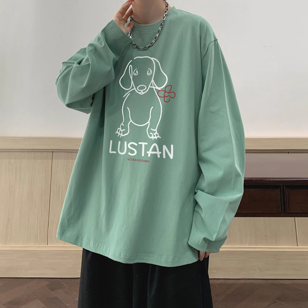 T-shirt à manches longues imprimé pour chiot de dessin animé