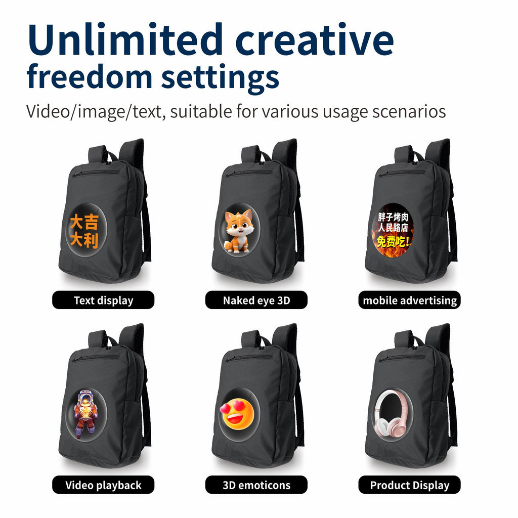 Wiilala 3D Holographic Backpack Mobile Outdoor Advertising Display Projection stéréoscopique