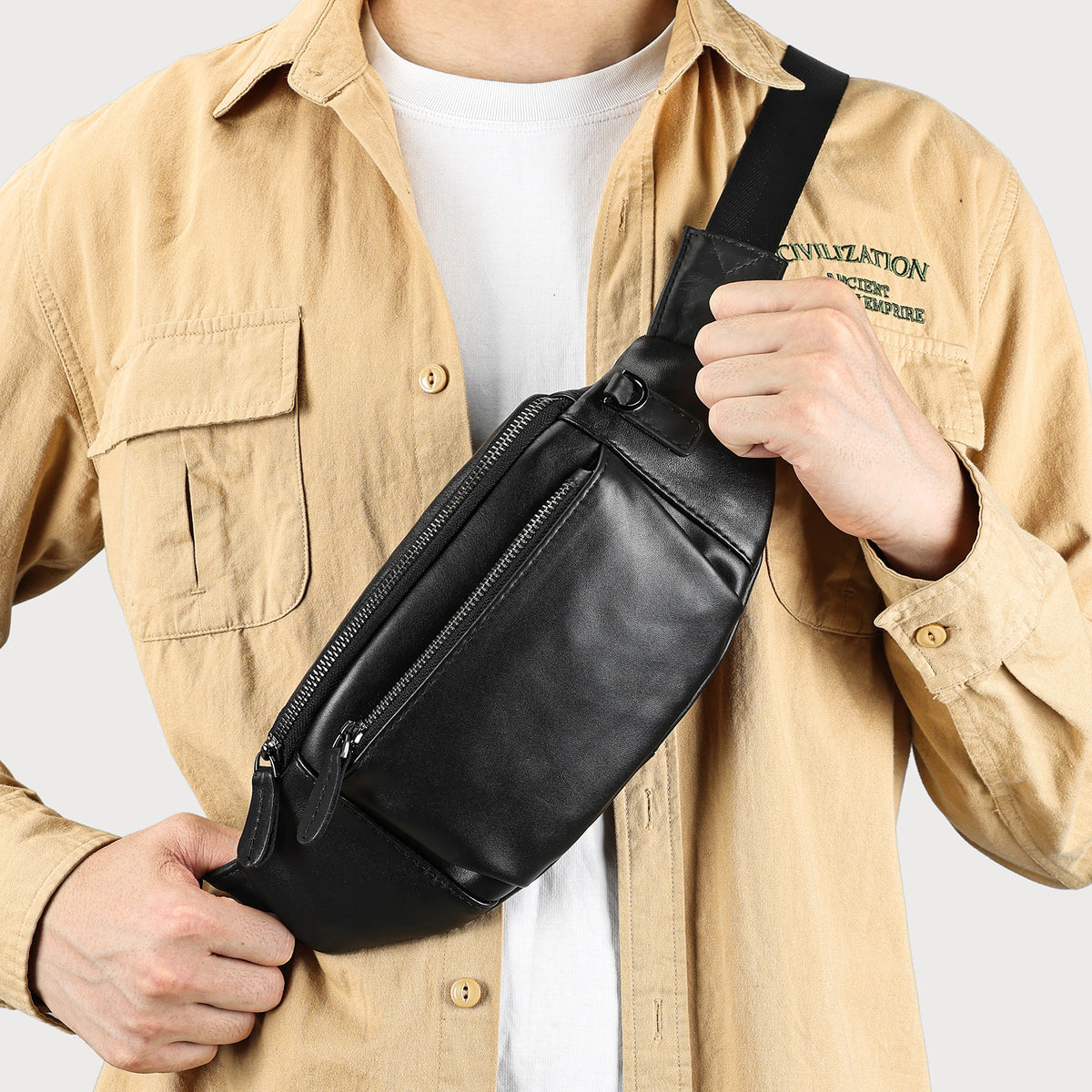 Poitrine haut de gamme pour hommes Sac à main casual