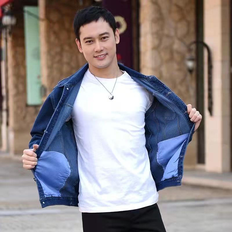 Hommes Relaxed-fit Denim Veste Casual Workwear Style