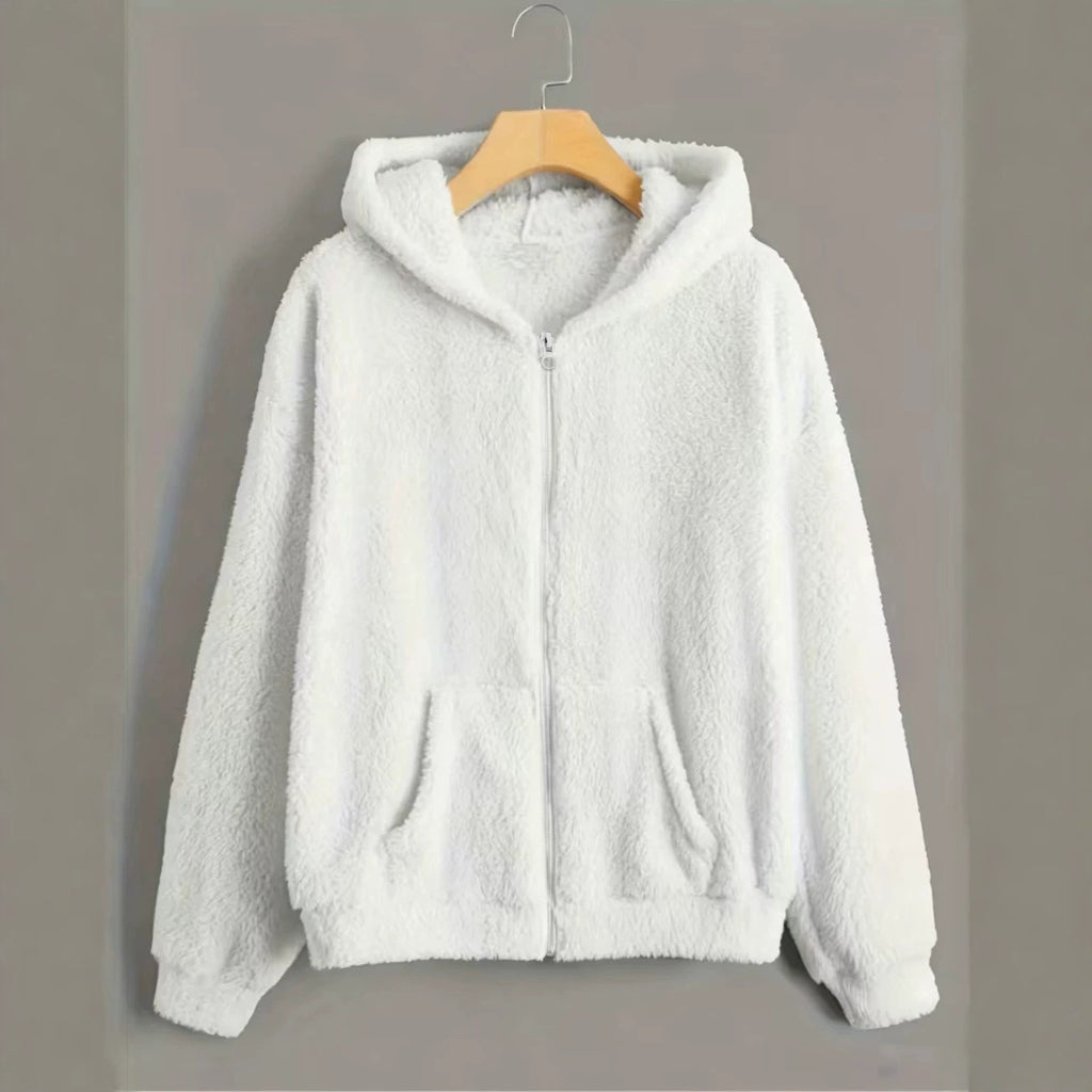 Sweat-shirt à capuche à capuche double face avec veste chaude légère zippée