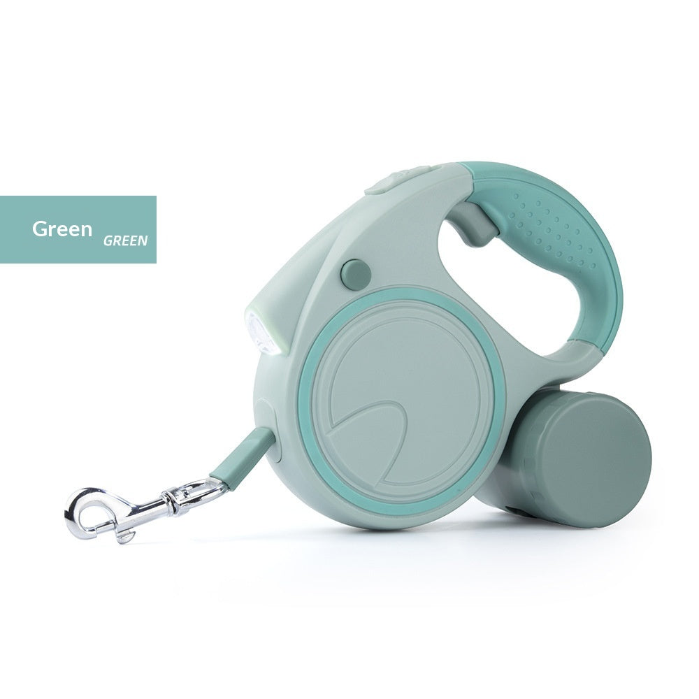 Leash de chien automatique rétractable avec lumière intégrée