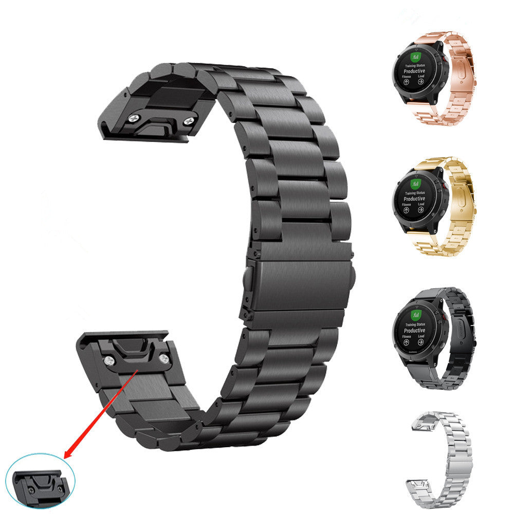 Bracelet de montre en métal à trois maillons à libération rapide