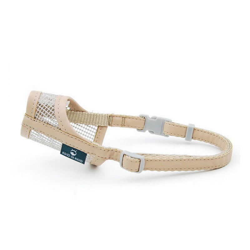 Masque en cuir doux pour chien respirant