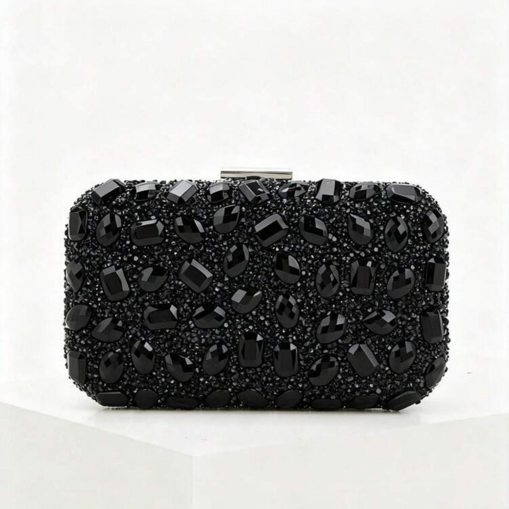 Sac de soirée fashionnable en strass carré pour banquets