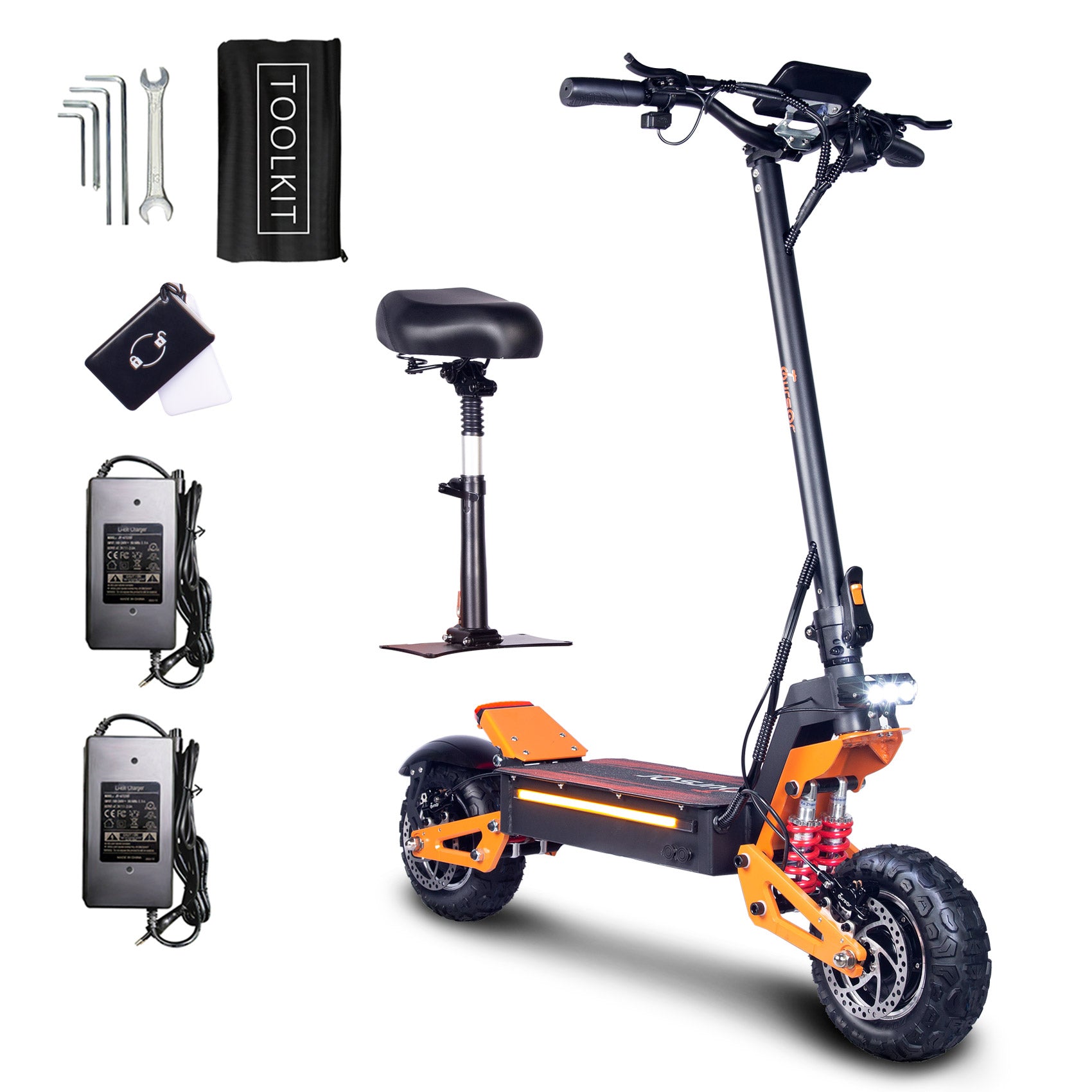 X5 Pro 3000W 60V 40Ah 11 pouces hors route Scooter électrique avec NFC