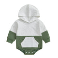 Manches longues Couleur-bloc à capuchon Onesie