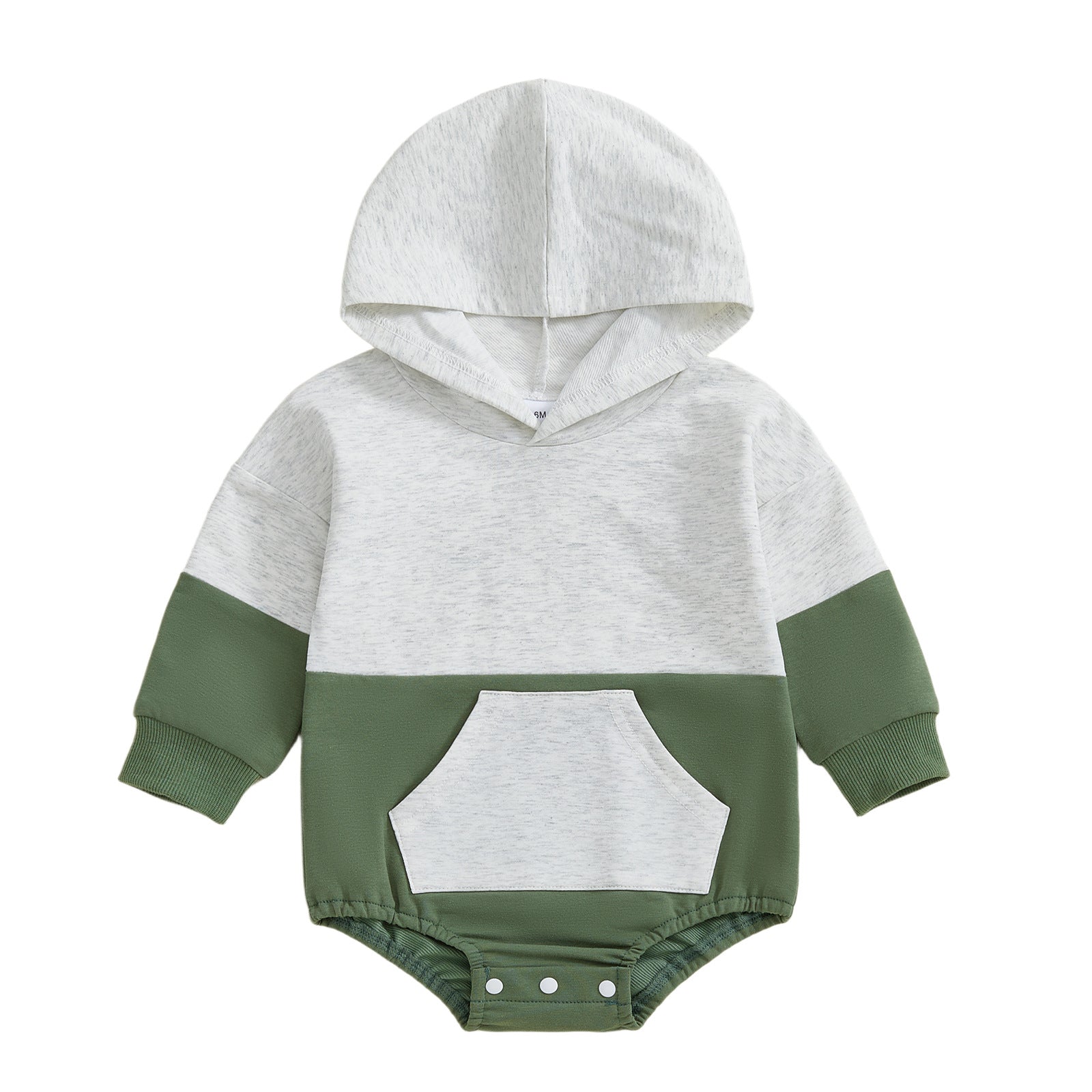 Manches longues Couleur-bloc à capuchon Onesie