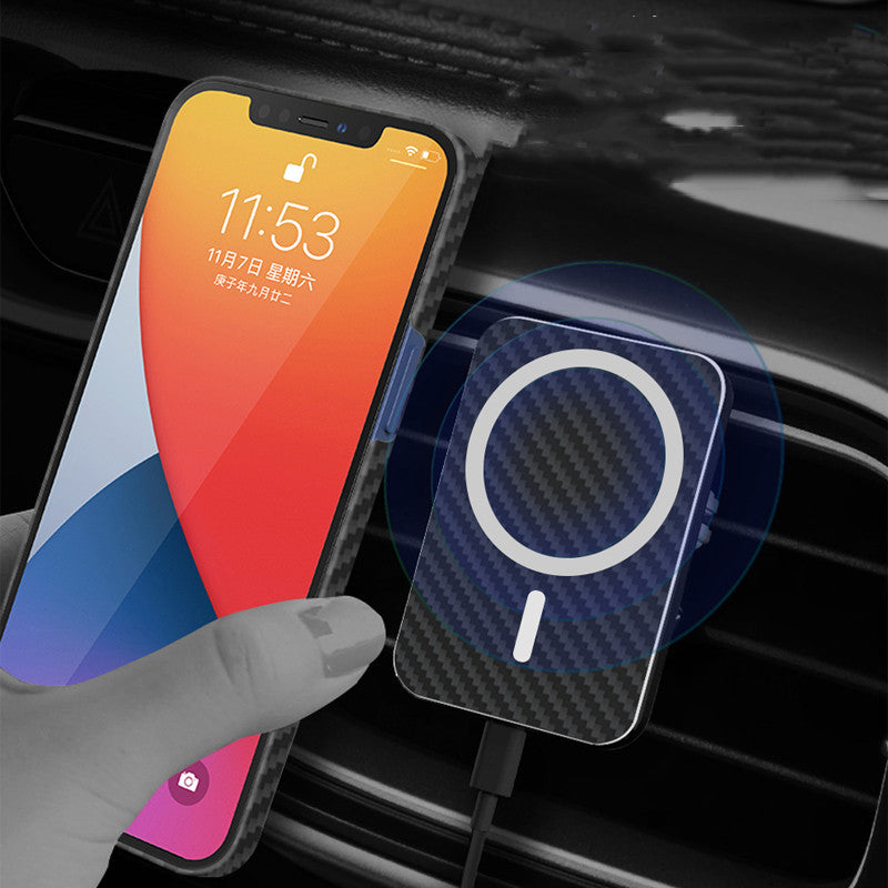 Boîtier de téléphone en fibre dur magnétique de voiture