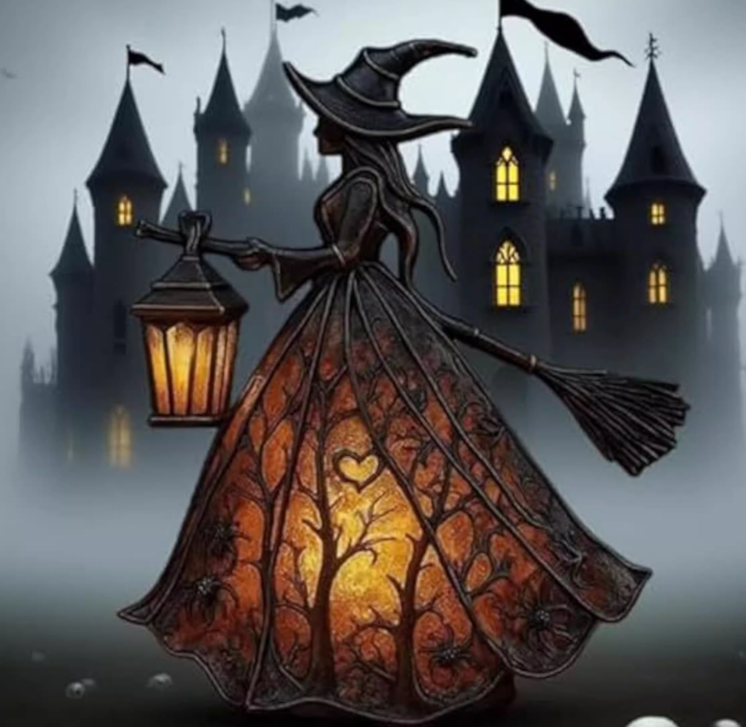 Lampe pour sorcières Lampe de table de décoration Halloween