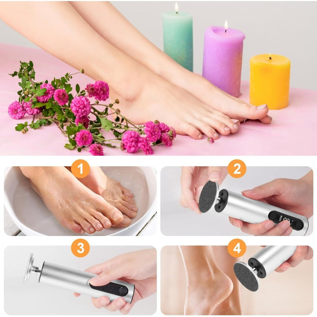Outil d'entretien des pieds et ongles 2-en-1 – compact et léger – parfait pour la maison