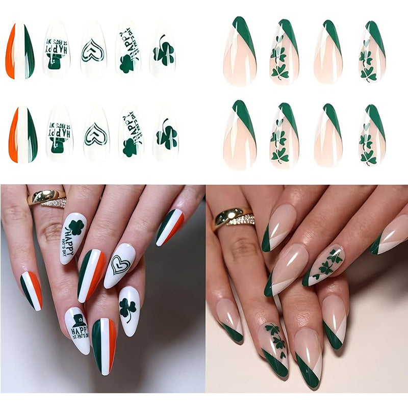 24 PCS Clover Nail Art