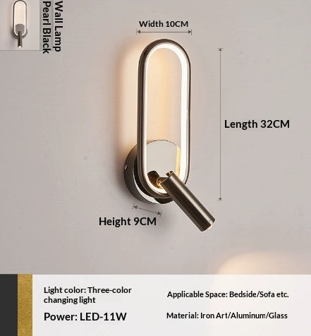 Lumière de mur créative pour le côté du lit