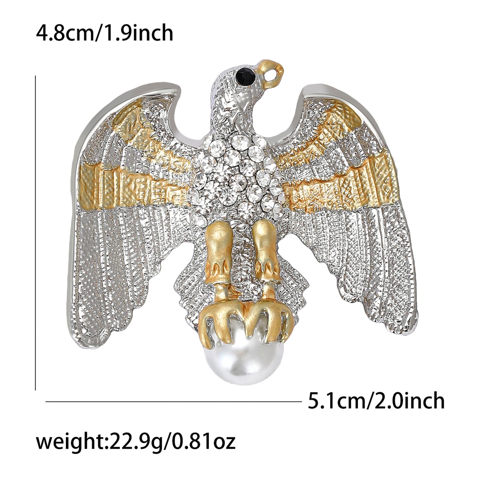 Fashion Alloy Strass Eagle Brooch