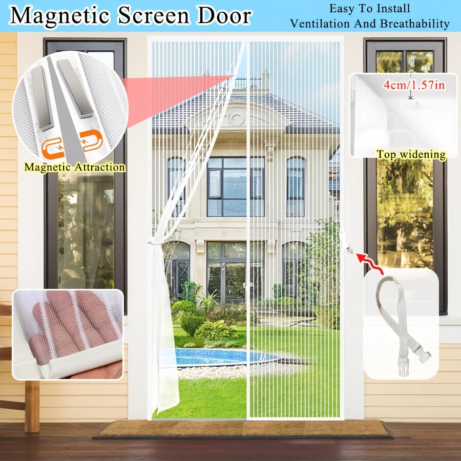 Fenêtre d'écran de porte magnétique blanc Mosquito Net en verre Gauze peut être personnalisé Taille