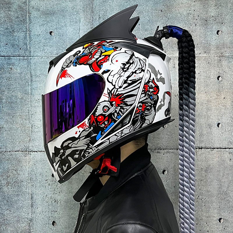 Casques de moto en cuir de couple
